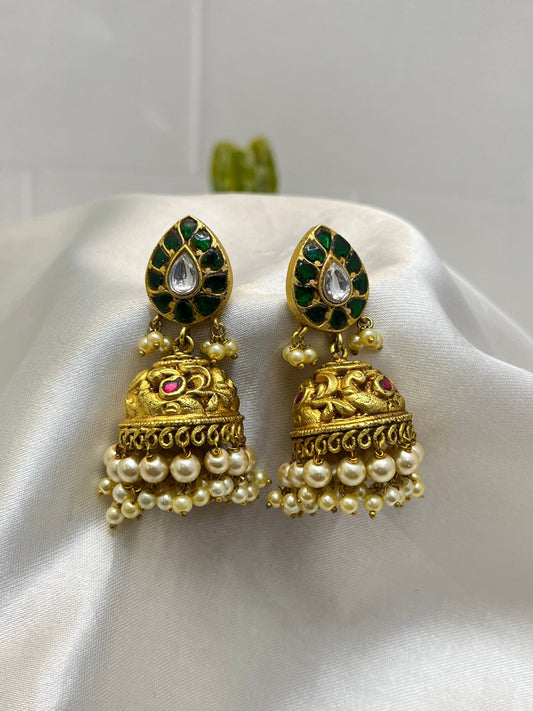 Jadau Jhumka Earrings 1097 - Mahilas