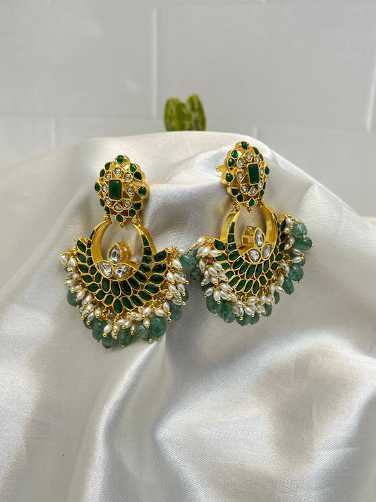 Jadau Jhumka Earrings 1101 - Mahilas