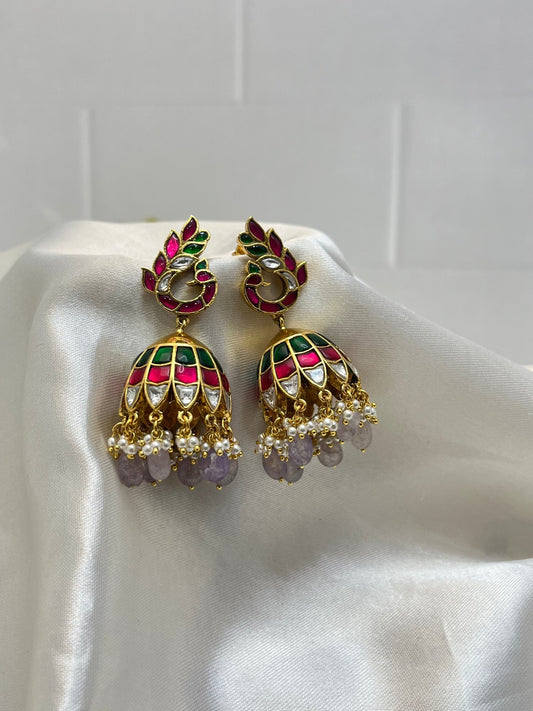 Jadau Jhumka Earrings 1103 - Mahilas