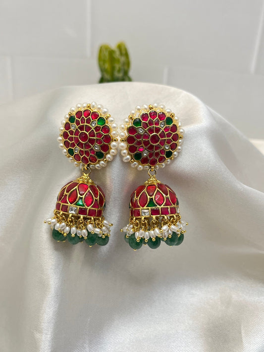 Jadau Jhumka Earrings 1106 - Mahilas