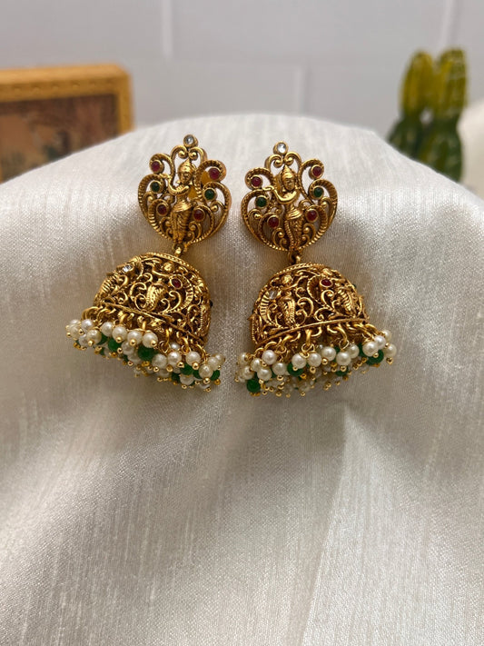 Jadau Jhumka Earrings 1112 - Mahilas