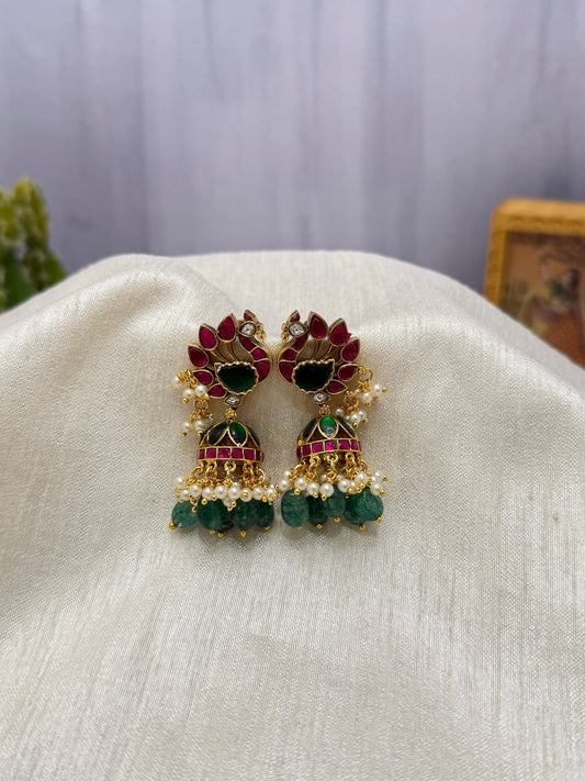 Jadau Jhumka Earrings 1130 - Mahilas