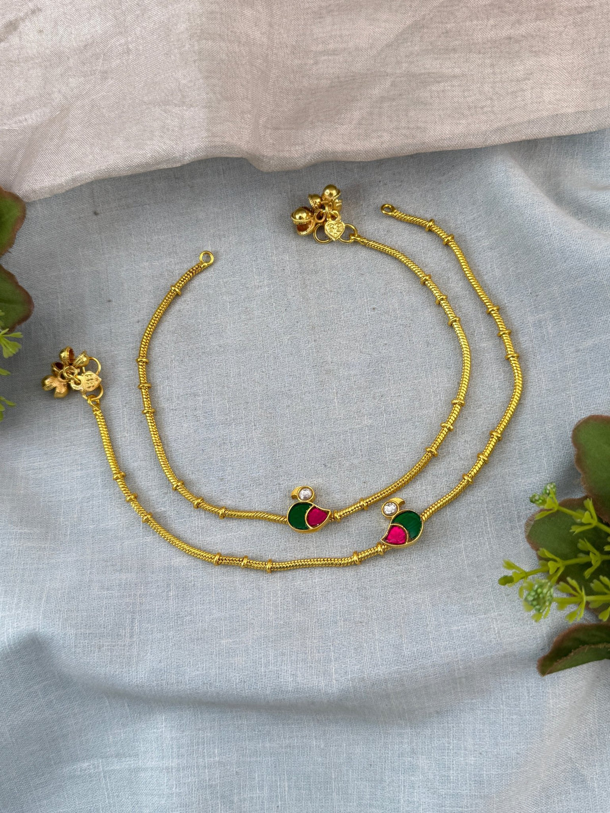 Jadau Kundan Anklet Payal | A0001D - Mahilas