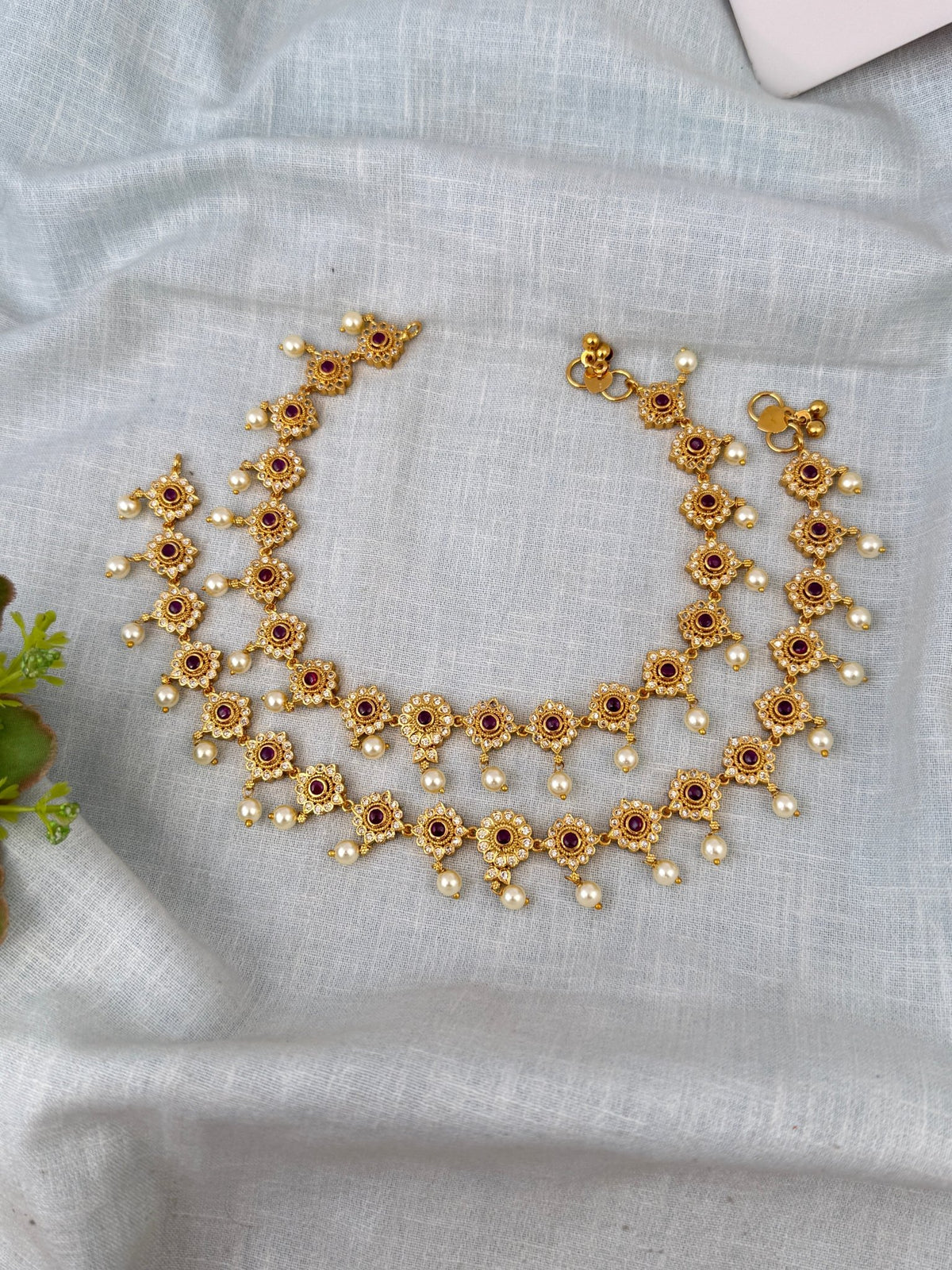 Jadau Kundan Anklet Payal| A0021 - Mahilas