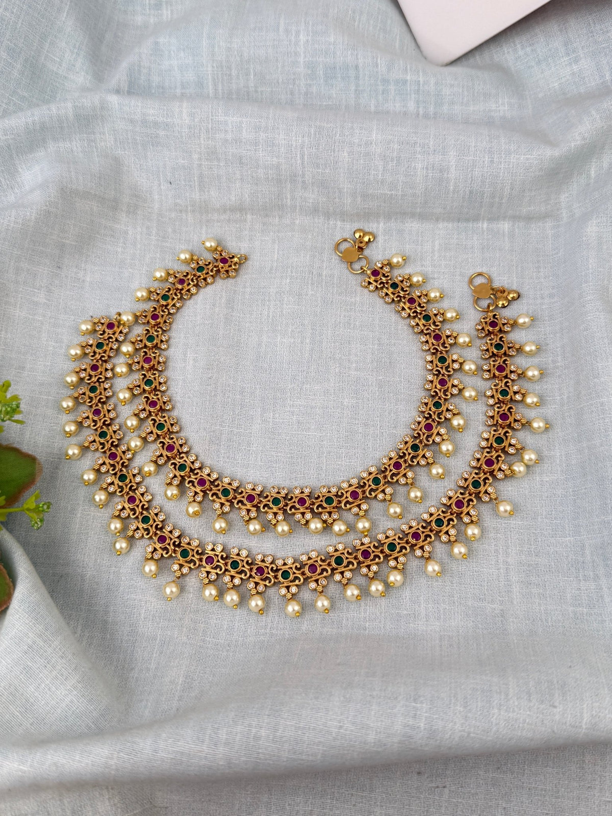 Jadau Kundan Anklet Payal| A0026 - Mahilas
