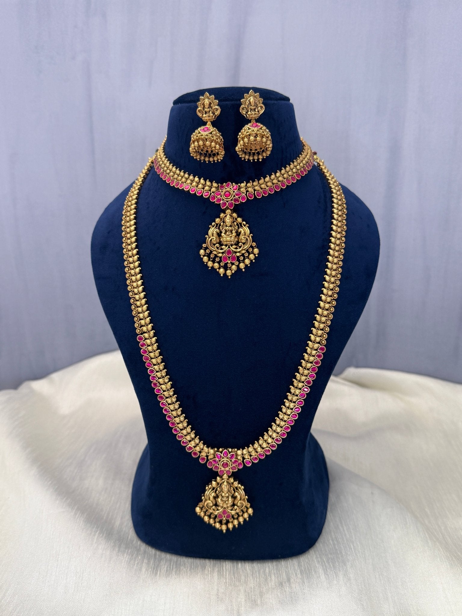 Jadau Kundan Antique Bridal Necklace Set 306 - Mahilas