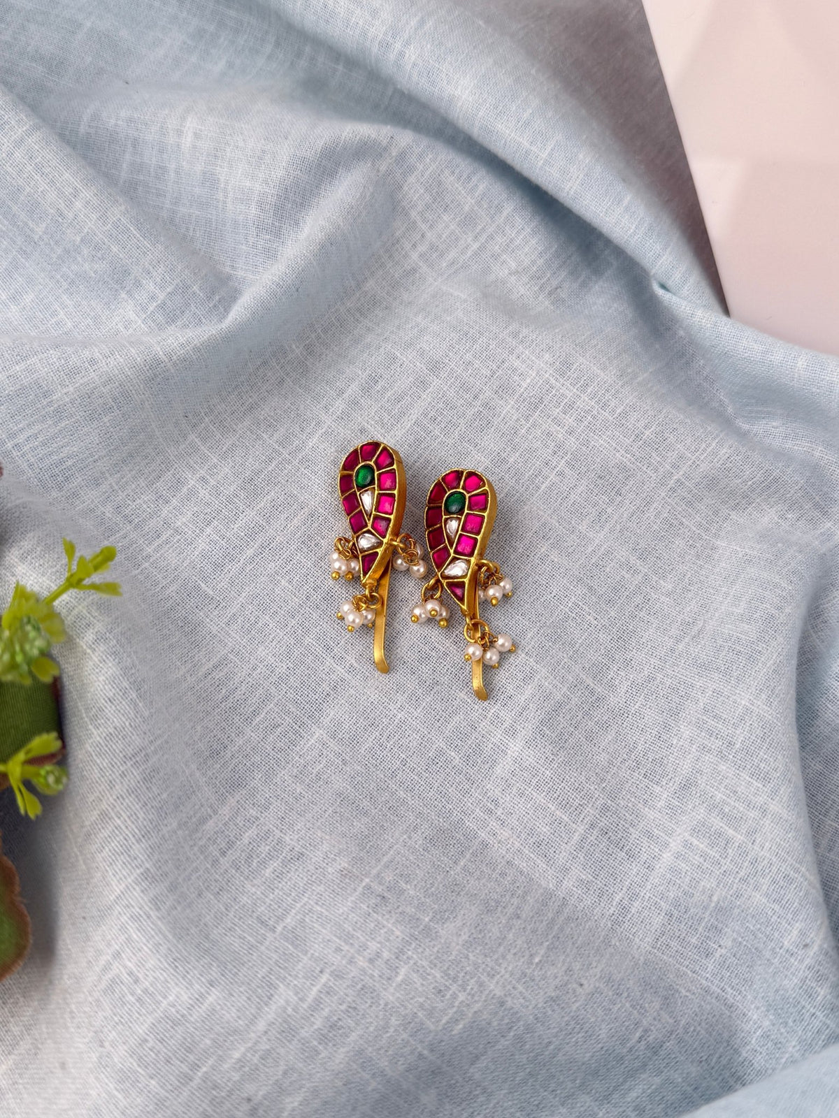 Jadau Kundan Bugadi Earrcuff Earrings| U196 - Mahilas