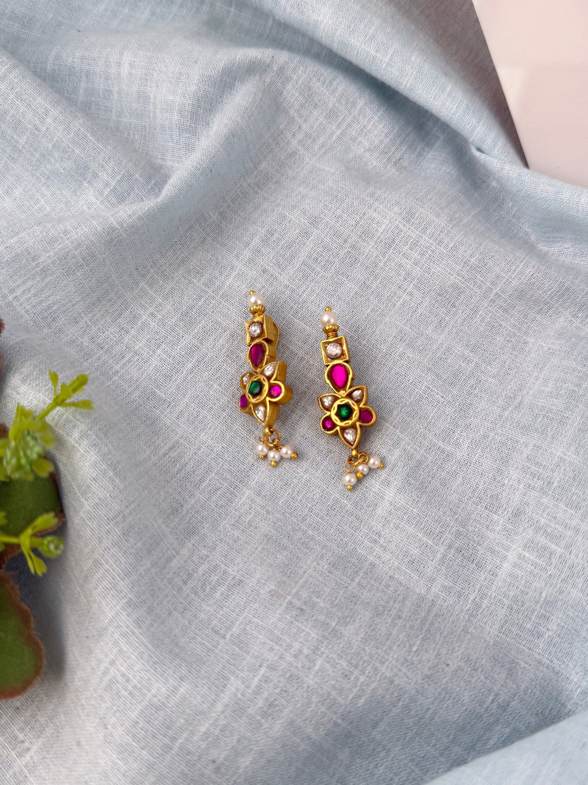 Jadau Kundan Bugadi Earrcuff Earrings| U197 - Mahilas