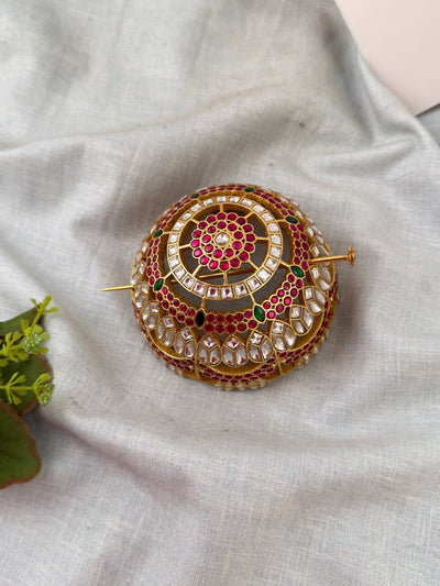 Jadau Kundan Bun Kuppa Premium Design | J0107 - Mahilas
