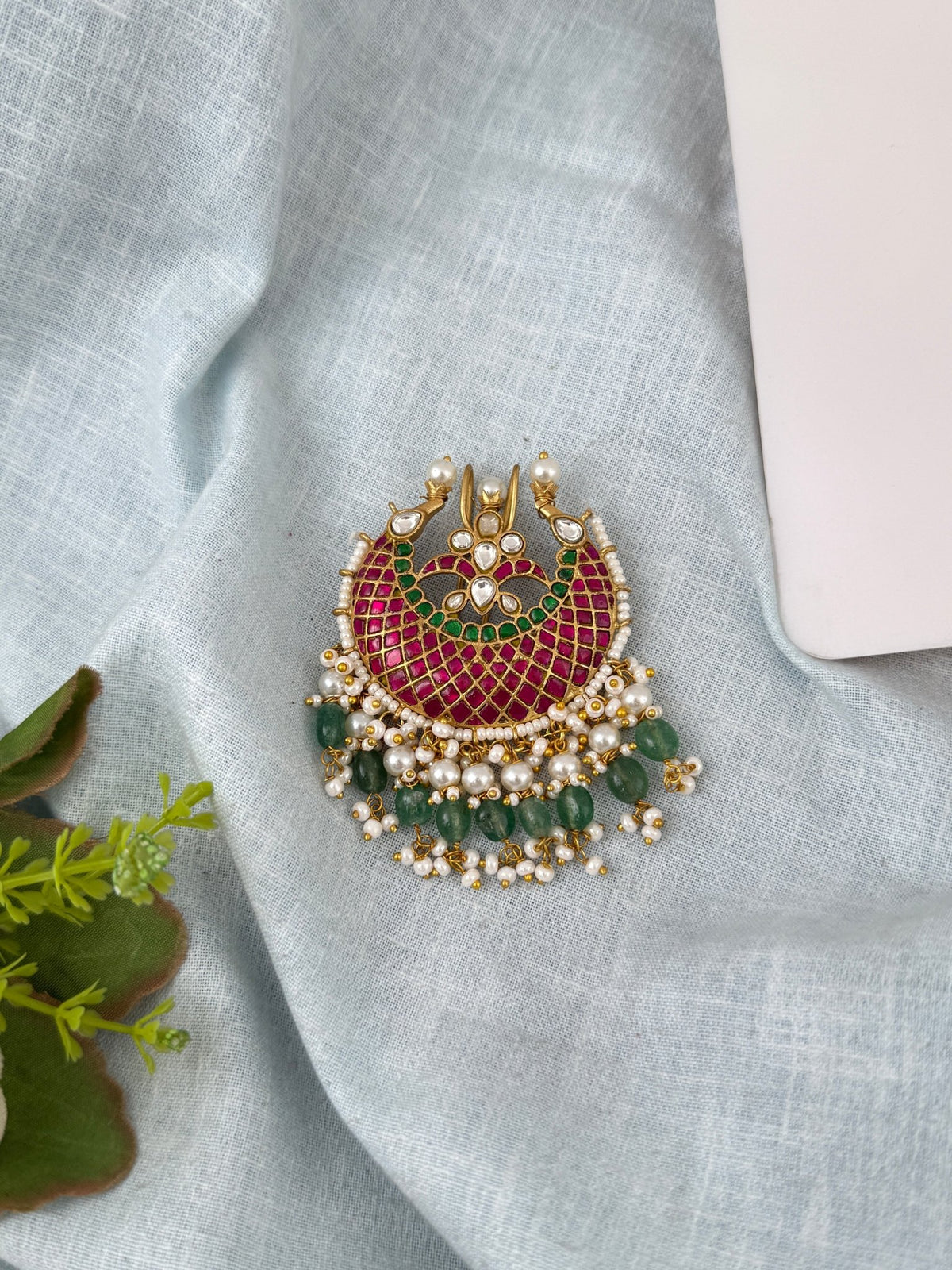 Jadau Kundan Chandballi Jadebille Premium| J0106 - Mahilas
