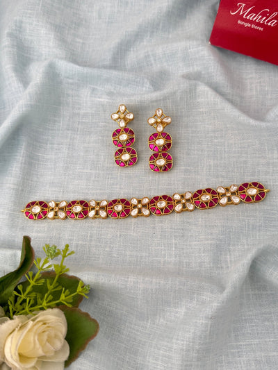 Jadau Kundan Choker Necklace Set | N1163 - Mahilas
