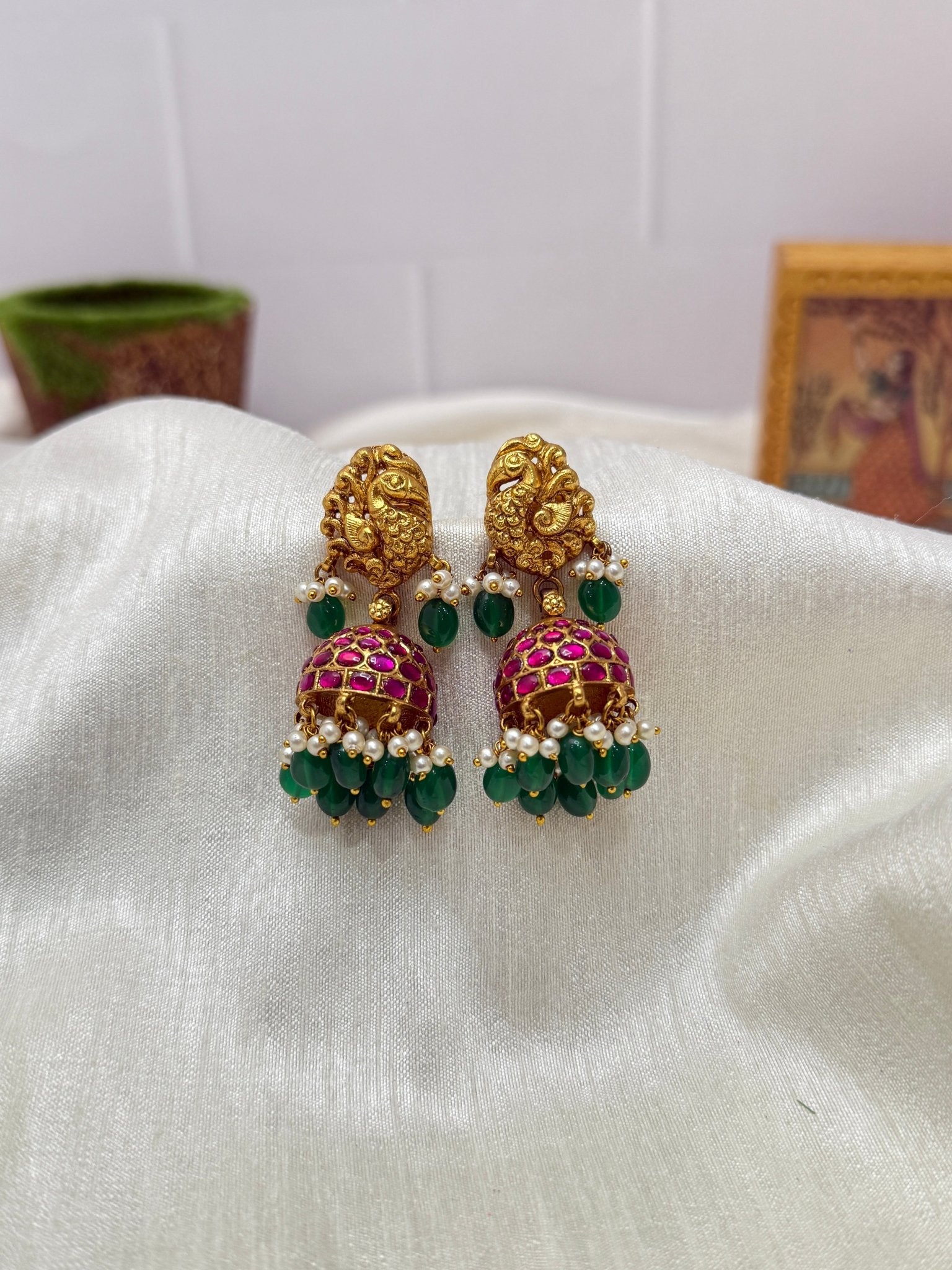 Jadau Kundan Earrings 1147 - Mahilas