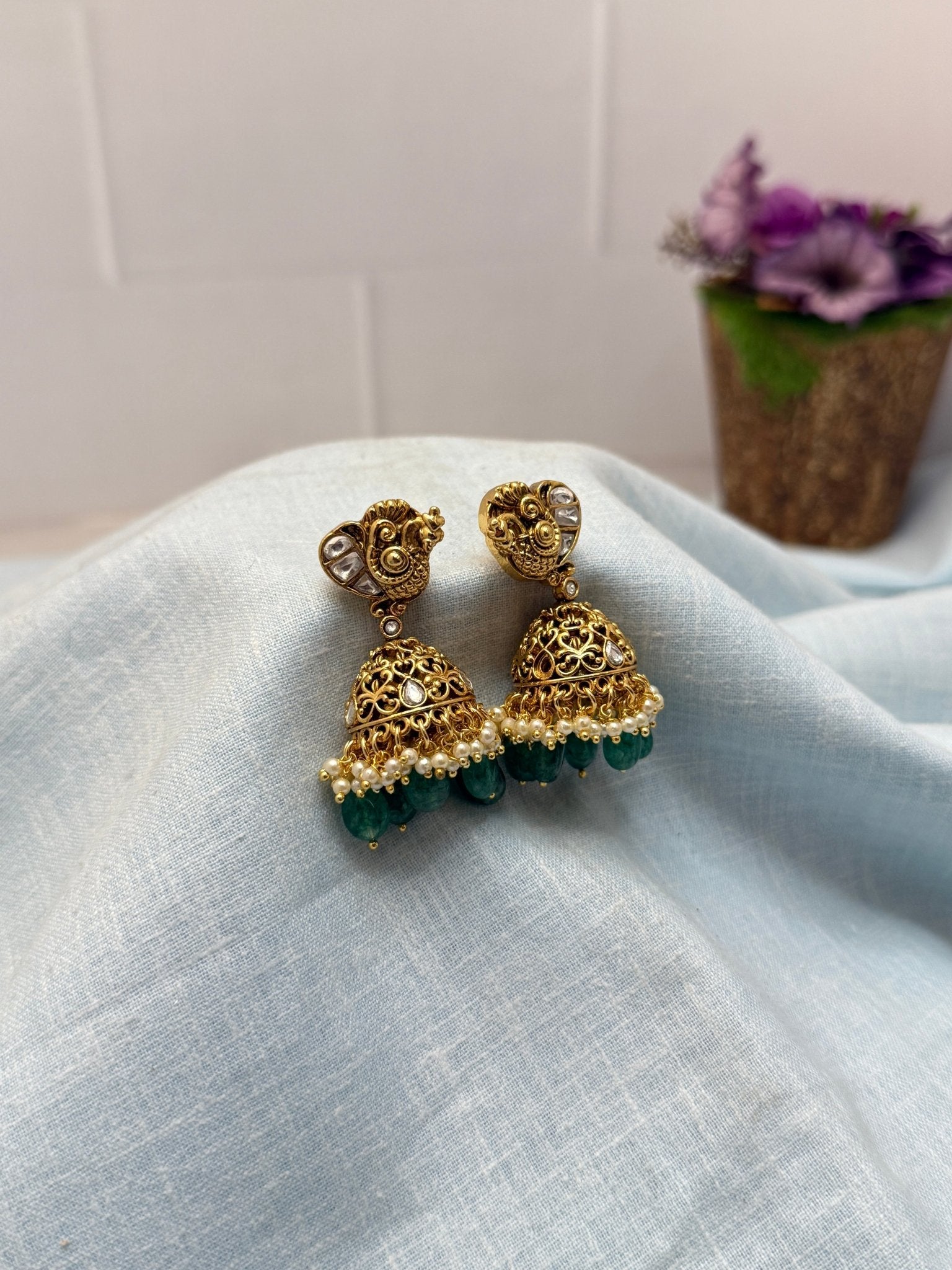Jadau Kundan Earrings 1151 - Mahilas