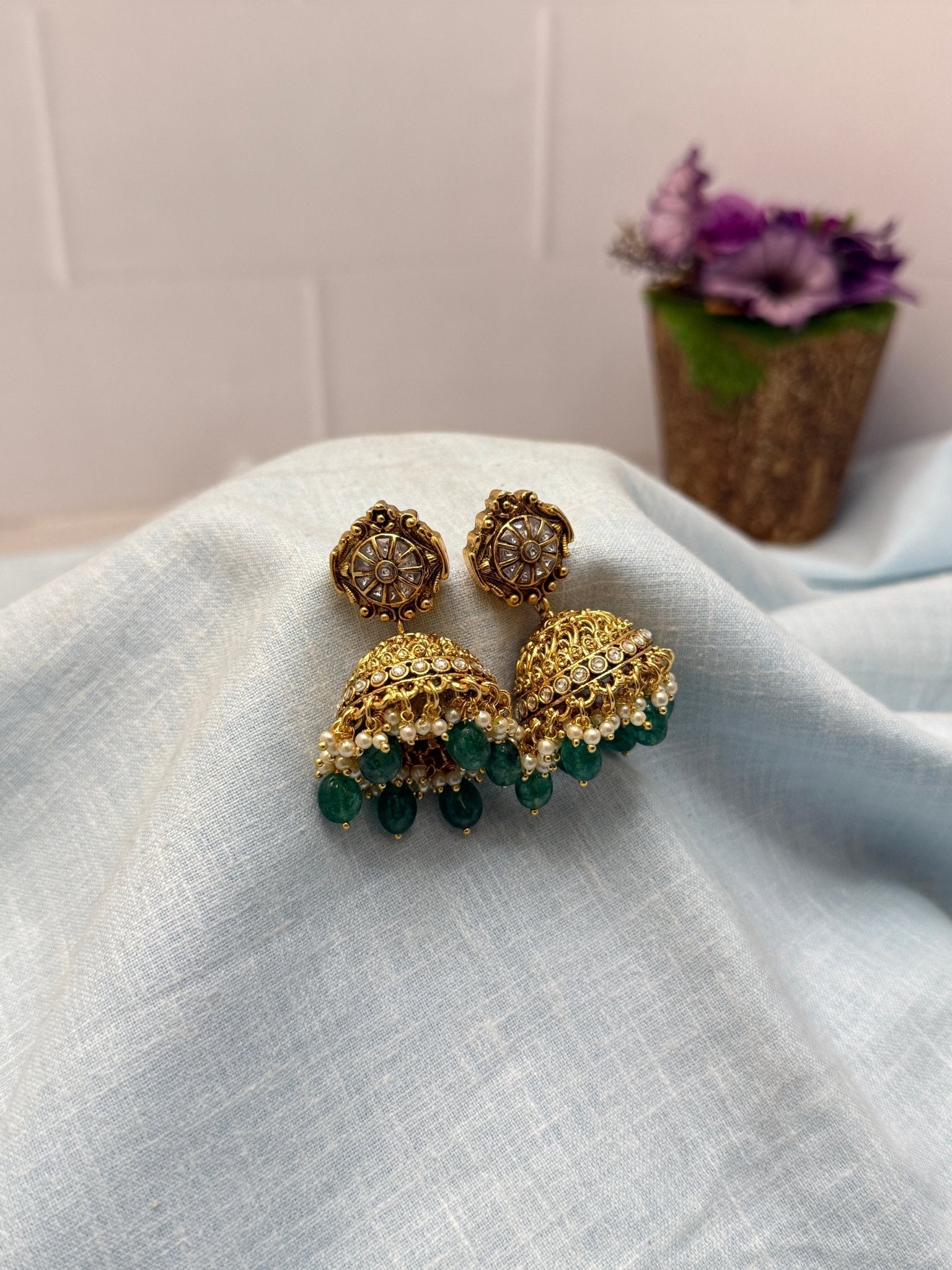Jadau Kundan Earrings 1152 - Mahilas