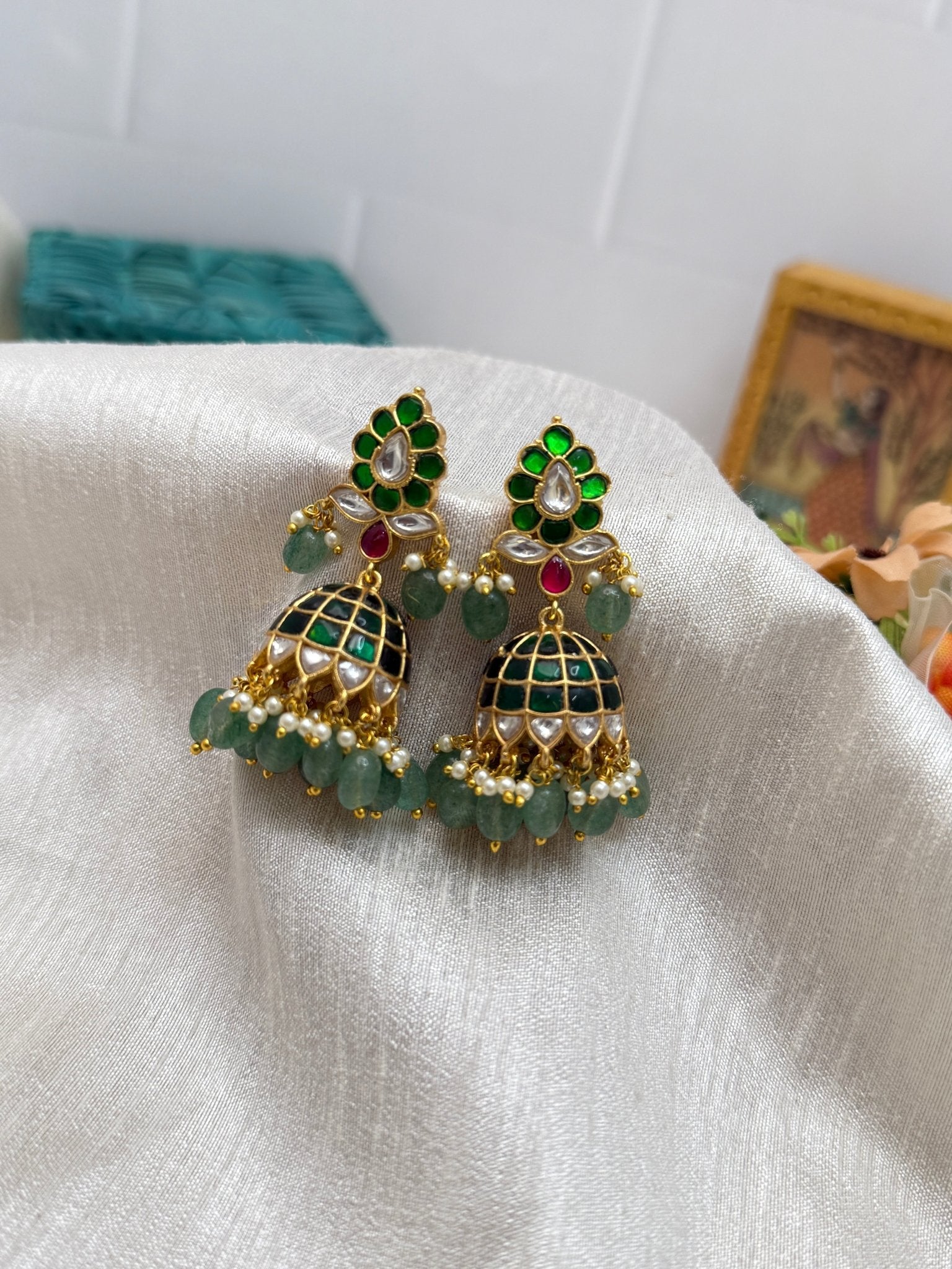 Jadau Kundan Earrings 1176 - Mahilas