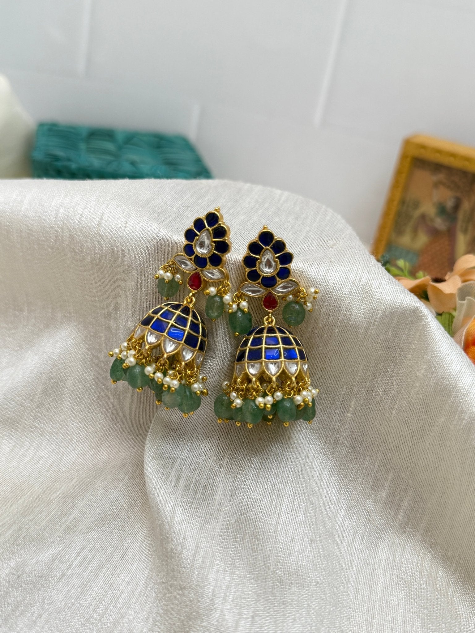 Jadau Kundan Earrings 1177 - Mahilas