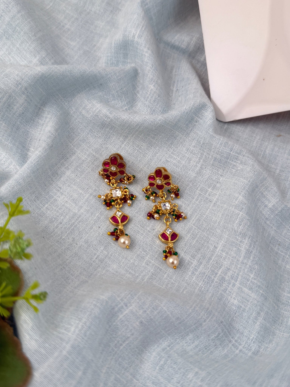 Jadau Kundan Earrings | E0494 - Mahilas
