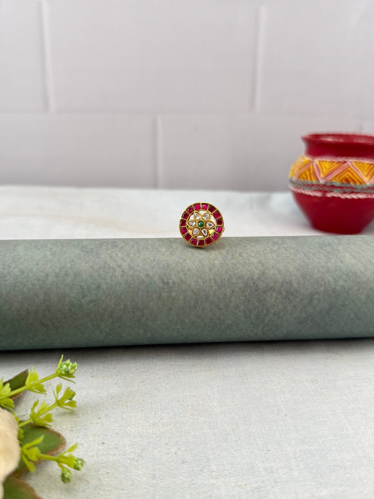 Jadau Kundan Finger Ring | F0053 - Mahilas