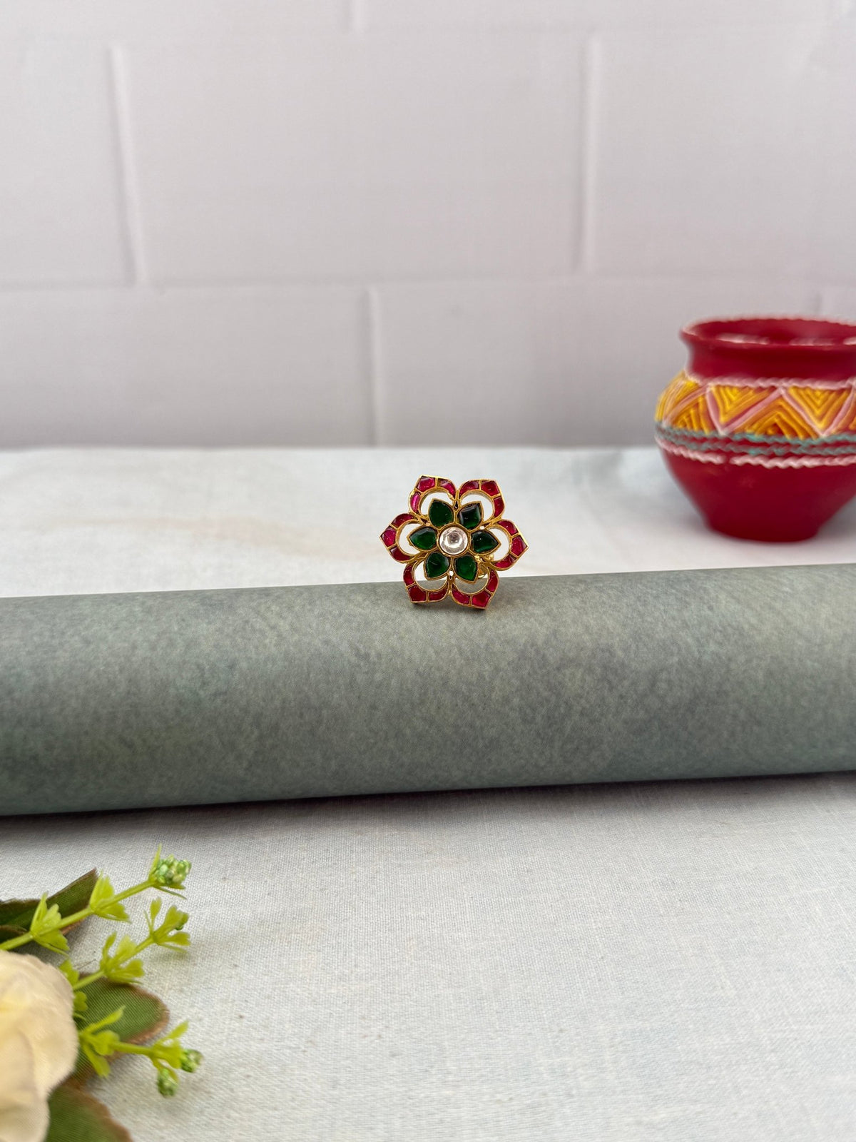 Jadau Kundan Finger Ring | F0064 - Mahilas