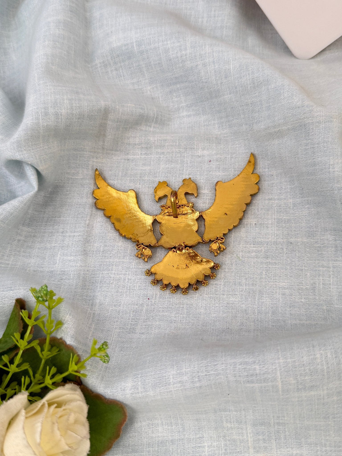 Jadau Kundan Gandaberunda Premium Pendant| P0099 - Mahilas