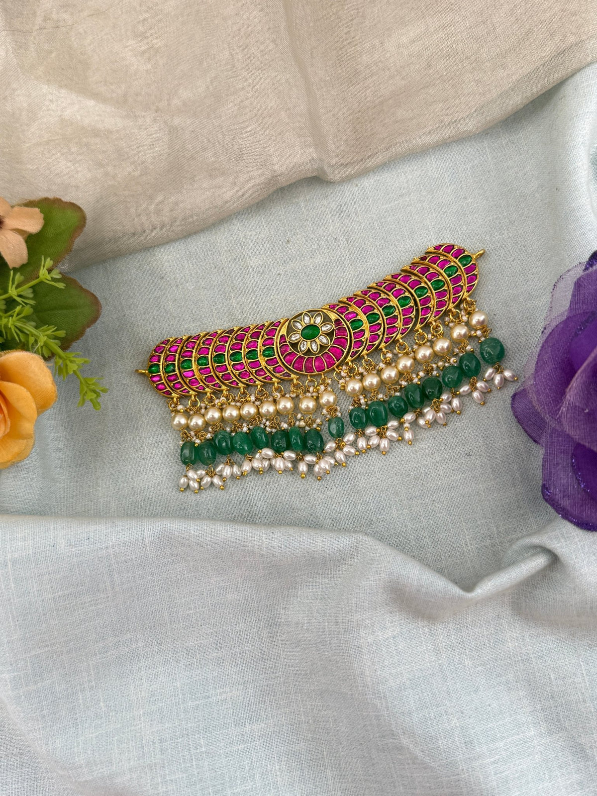 Jadau Kundan Grand Choker Necklace | 105 - Mahilas