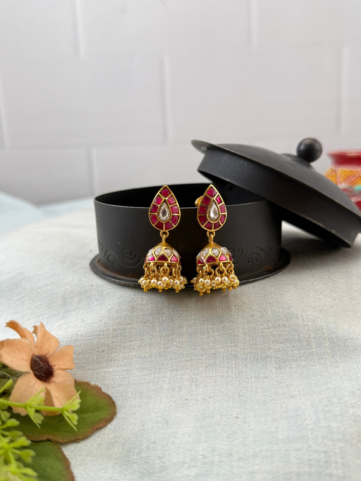 Jadau Kundan Hanging Earring | E0068 - Mahilas