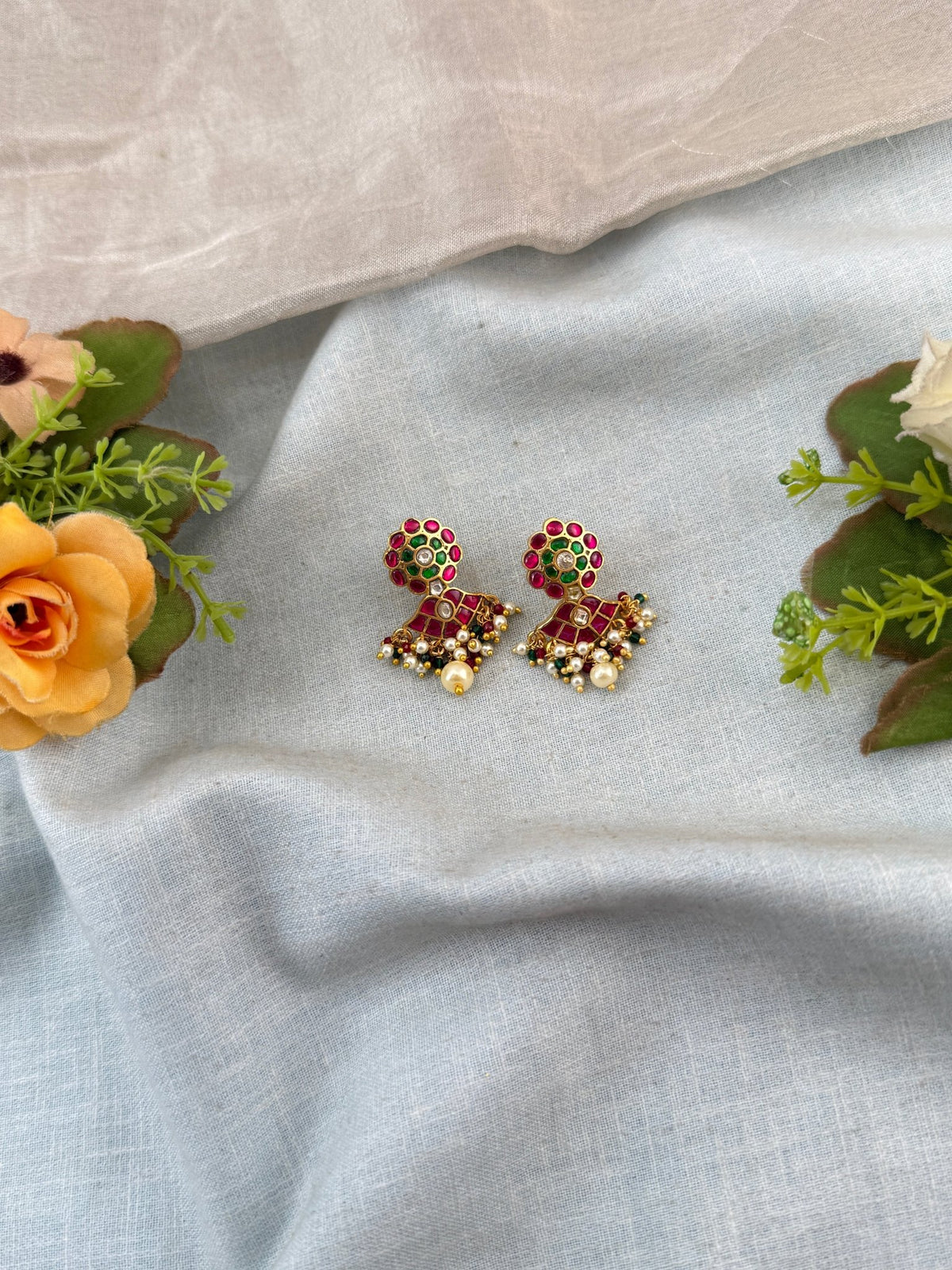 Jadau Kundan Hanging Earring | E0069 - Mahilas
