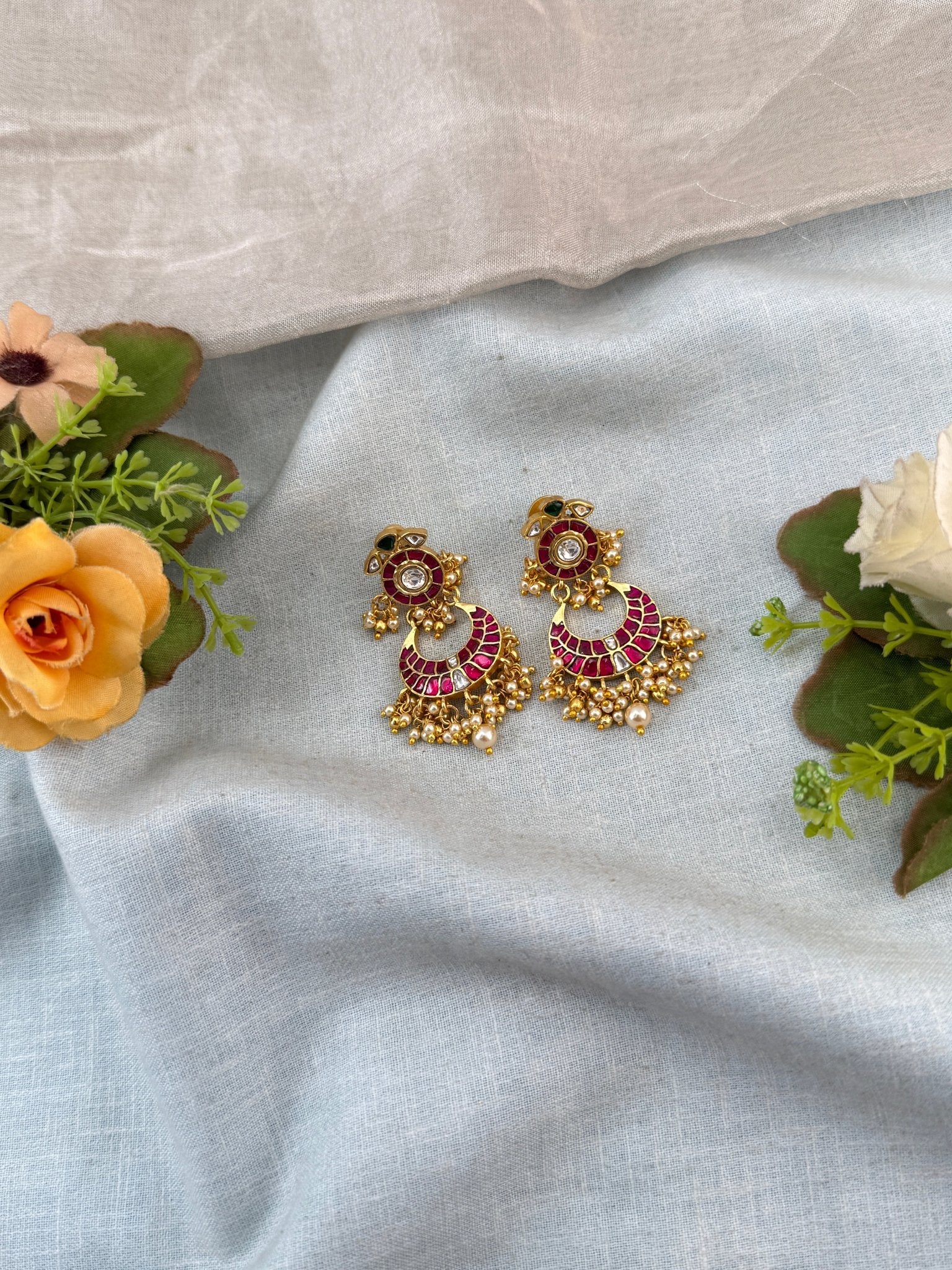 Jadau Kundan Hanging Earring | E0085 - Mahilas
