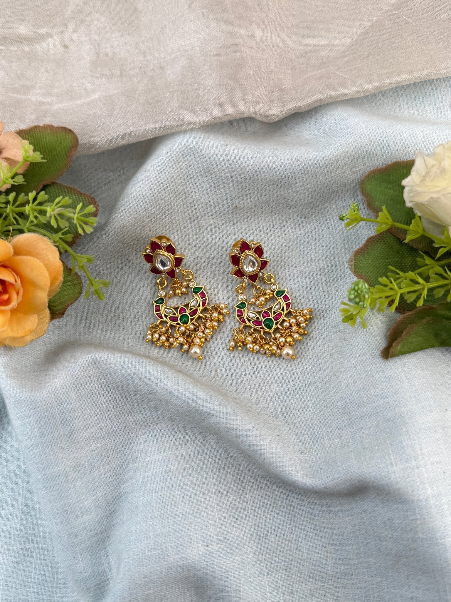 Jadau Kundan Hanging Earring | E0086 - Mahilas