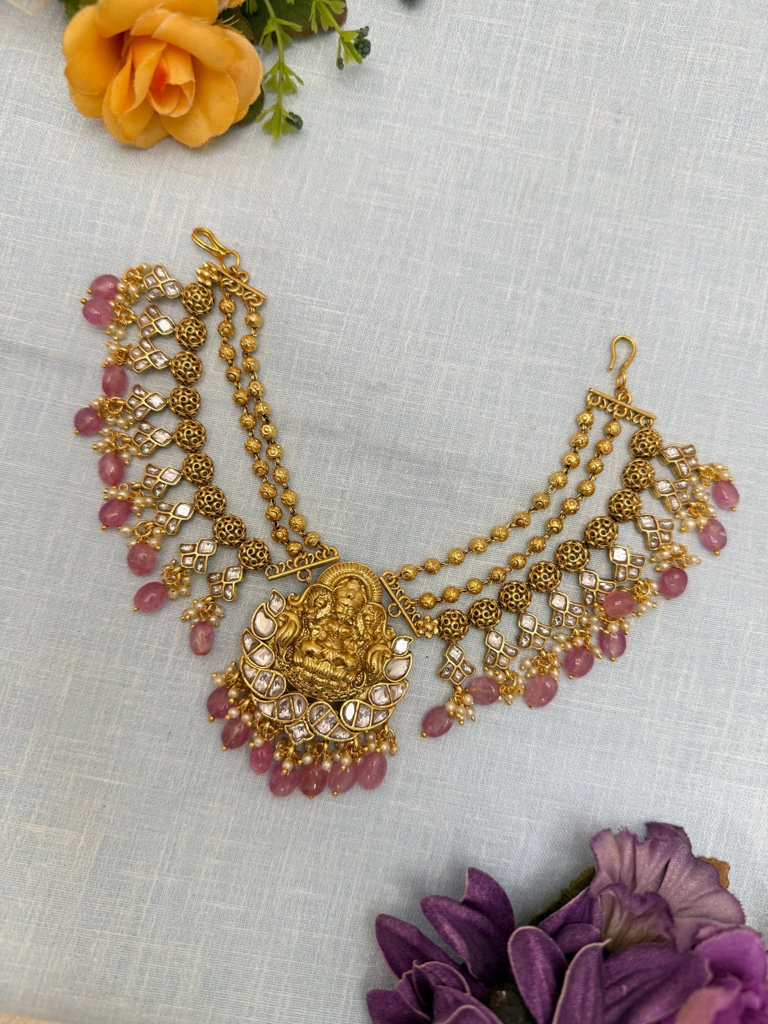 Jadau Kundan Jadebille 0734 (5 Colours) - Mahilas