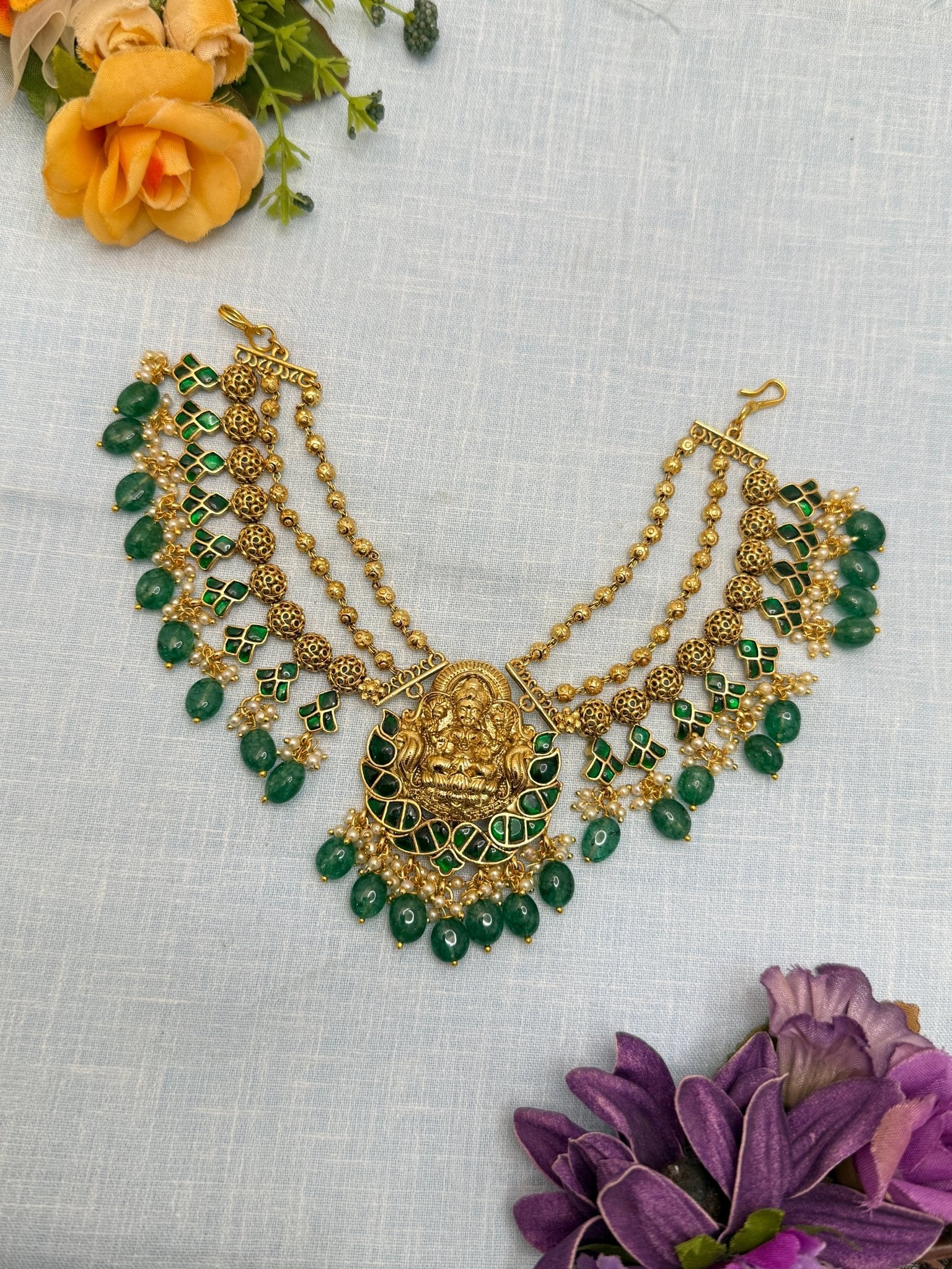 Jadau Kundan Jadebille 0734 (5 Colours) - Mahilas