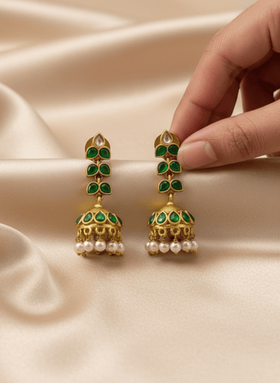 Jadau Kundan Jhumka Earrings | E0226 - Mahilas