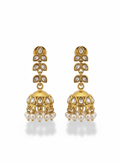 Jadau Kundan Jhumka Earrings | E0228 - Mahilas