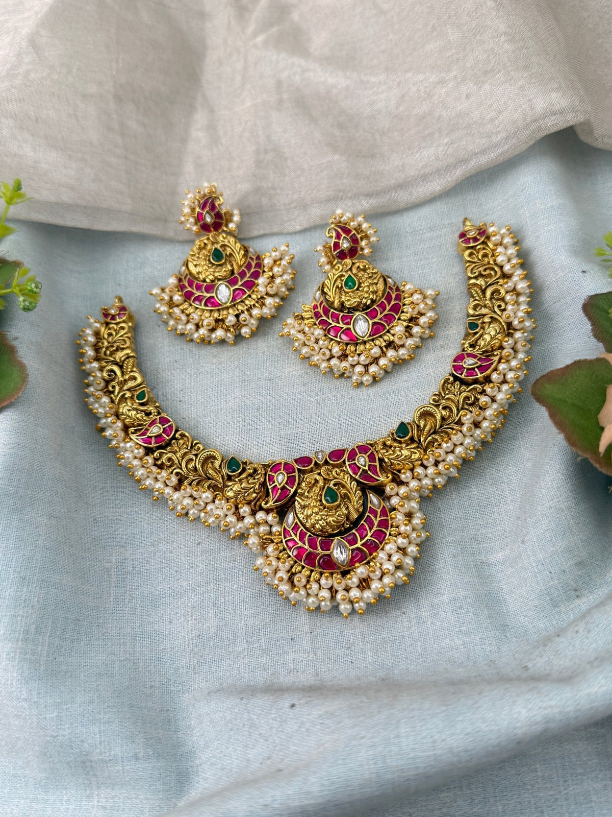 Jadau Kundan Kanti Necklace Set | 001 - Mahilas
