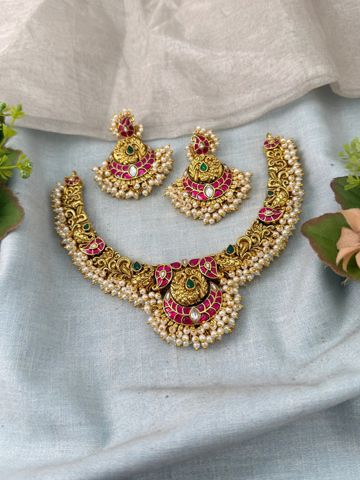 Jadau Kundan Kanti Necklace Set | 001 - Mahilas