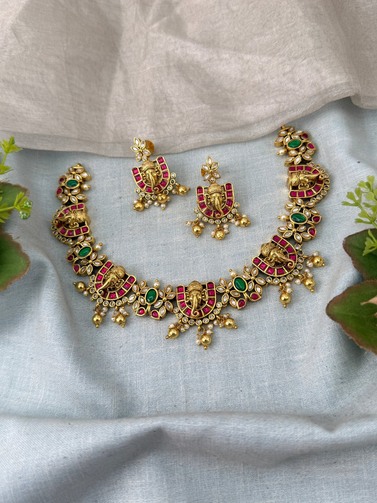 Jadau Kundan Kanti Necklace Set | 002 - Mahilas