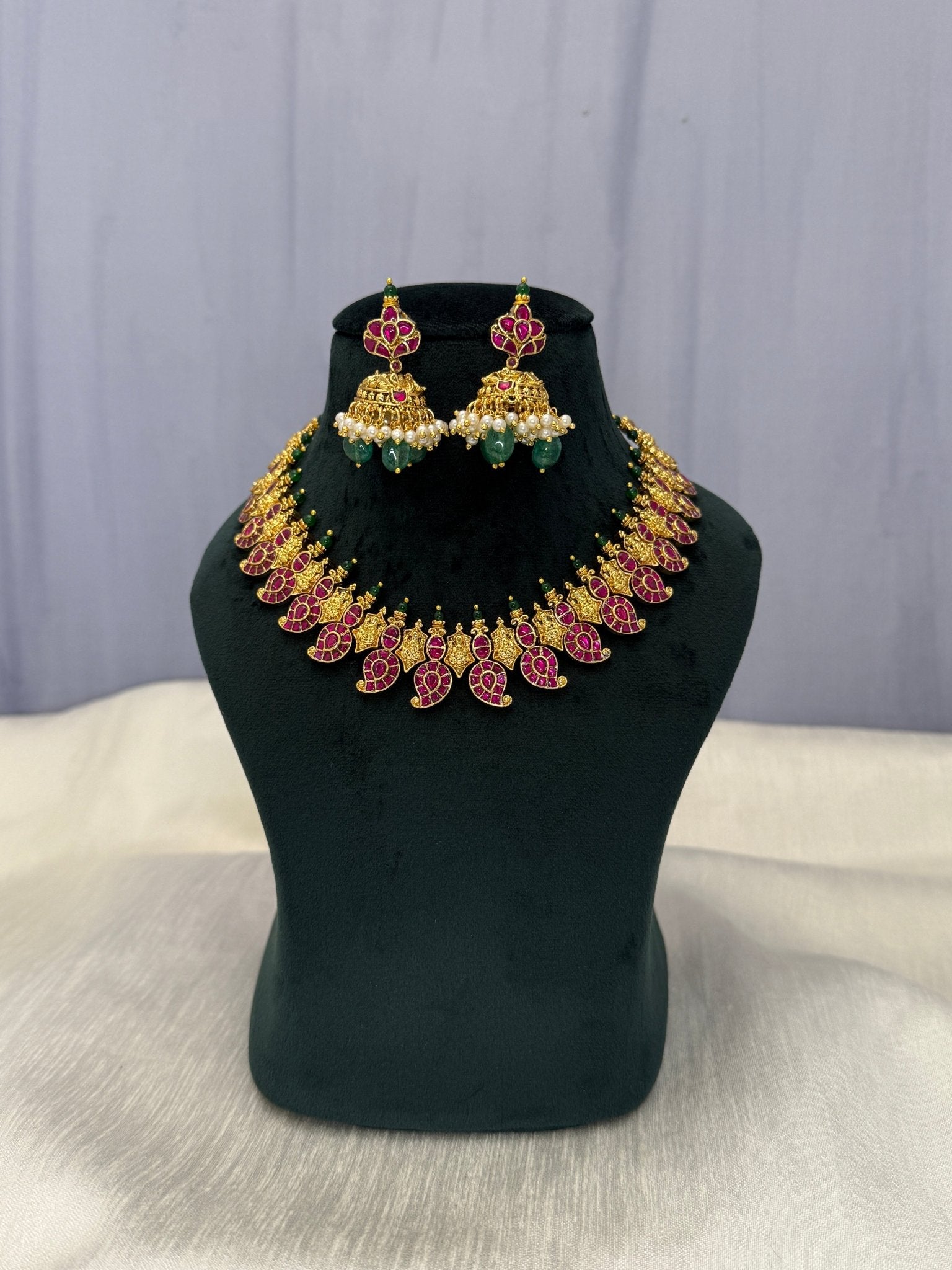 Jadau Kundan Necklace Set 292 - Mahilas