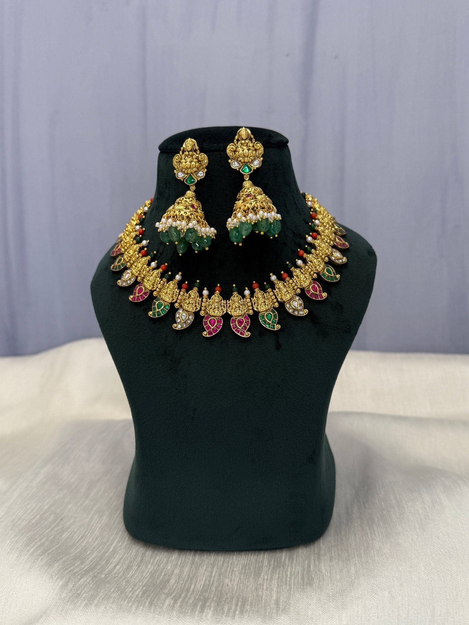 Jadau Kundan Necklace Set 293 - Mahilas