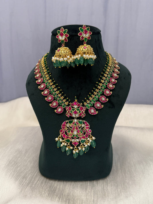 Jadau Kundan Necklace Set 297 - Mahilas