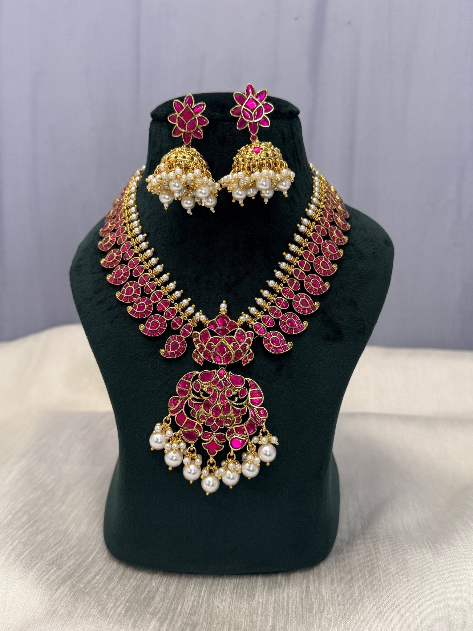 Jadau Kundan Necklace Set 298 - Mahilas