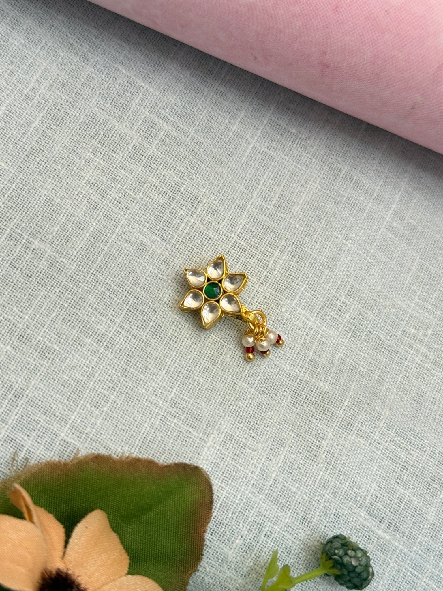 Jadau kundan Nose Ring 45 - Mahilas