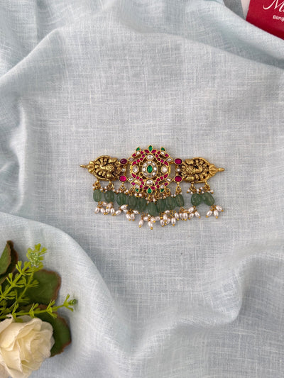 Jadau Kundan Peacock Pendant| N1179 - Mahilas