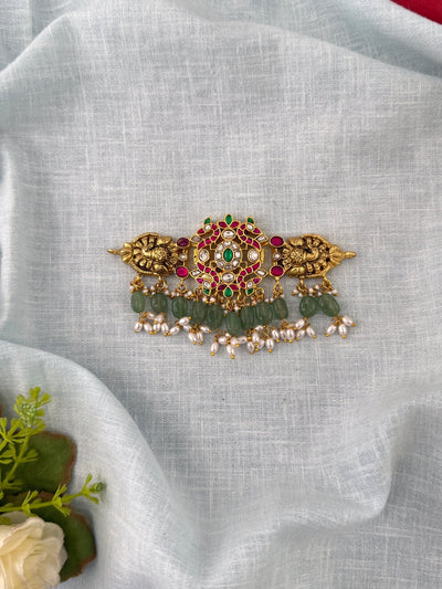 Jadau Kundan Peacock Pendant| N1179 - Mahilas