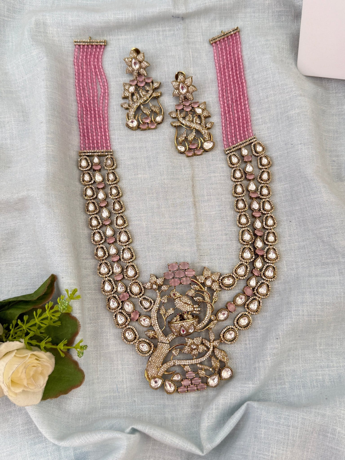 Jadau Kundan Pendant Layer Long Set | 519 A - Mahilas