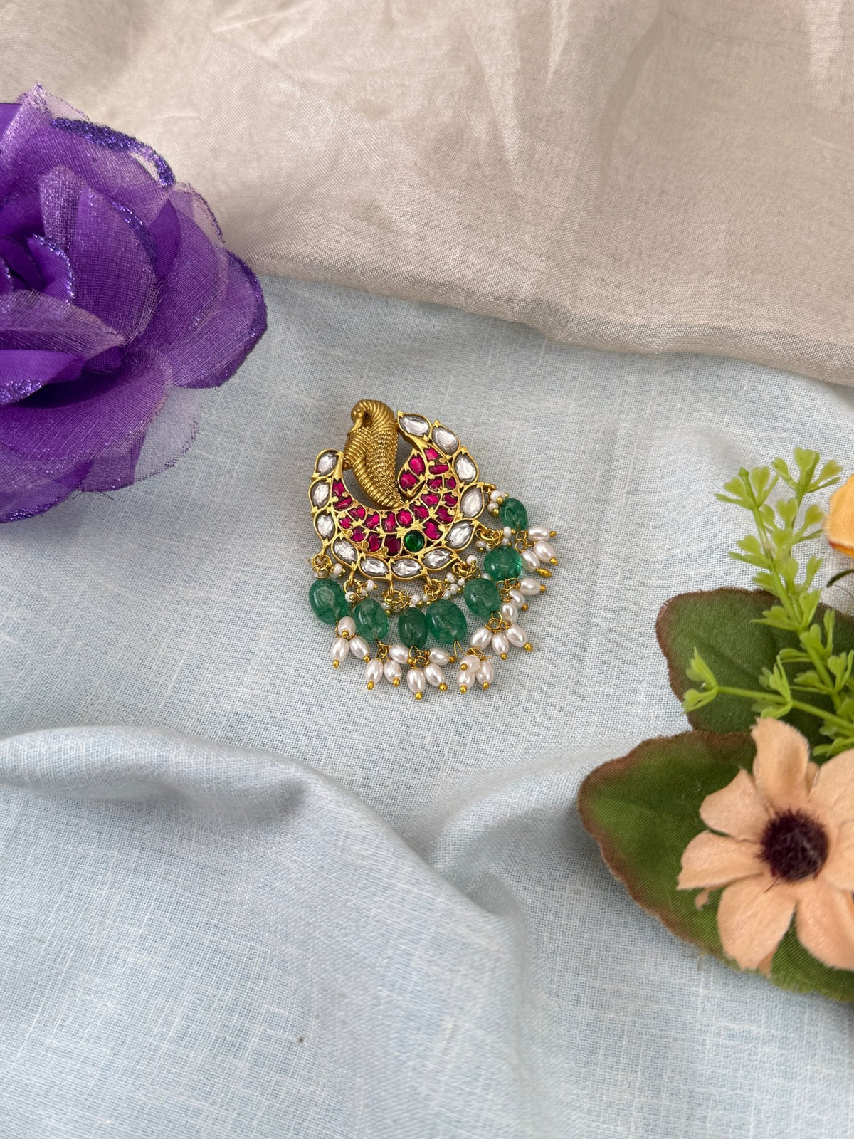 Jadau Kundan Pendant P0035 - Mahilas