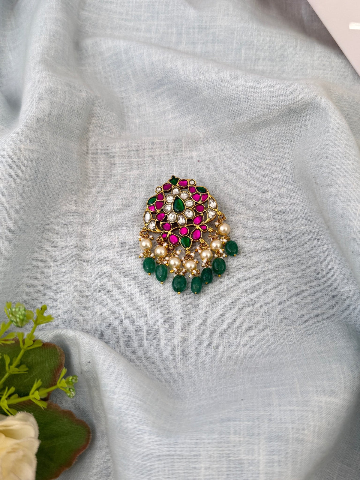 Jadau Kundan Pendant| P0090 - Mahilas