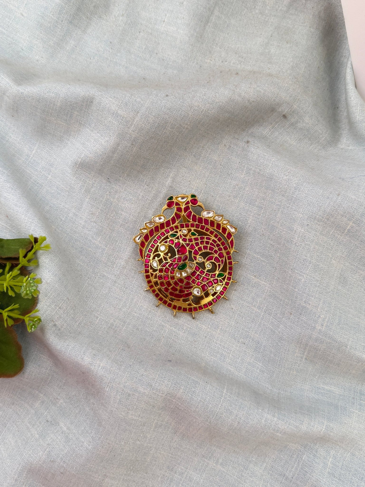 Jadau Kundan Pendant Premium Design | P0116 - Mahilas