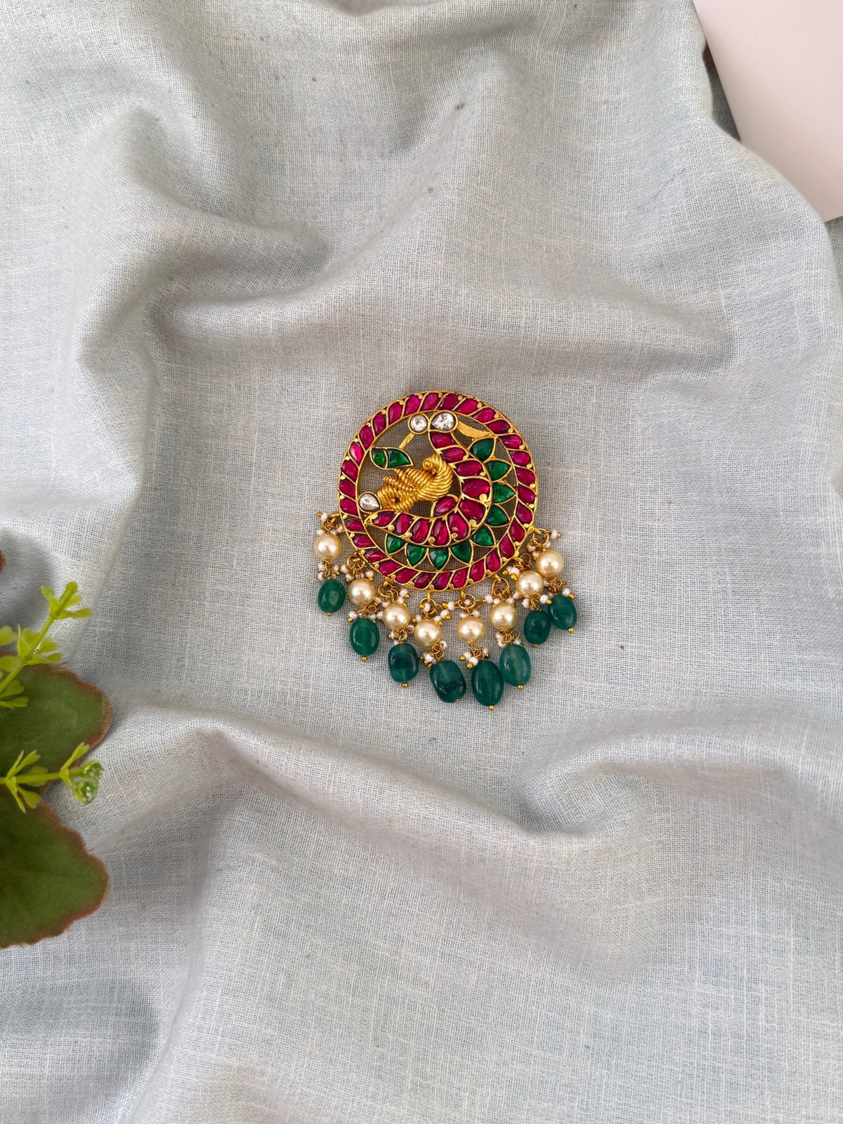 Jadau Kundan Pendant Premium| P0117 - Mahilas