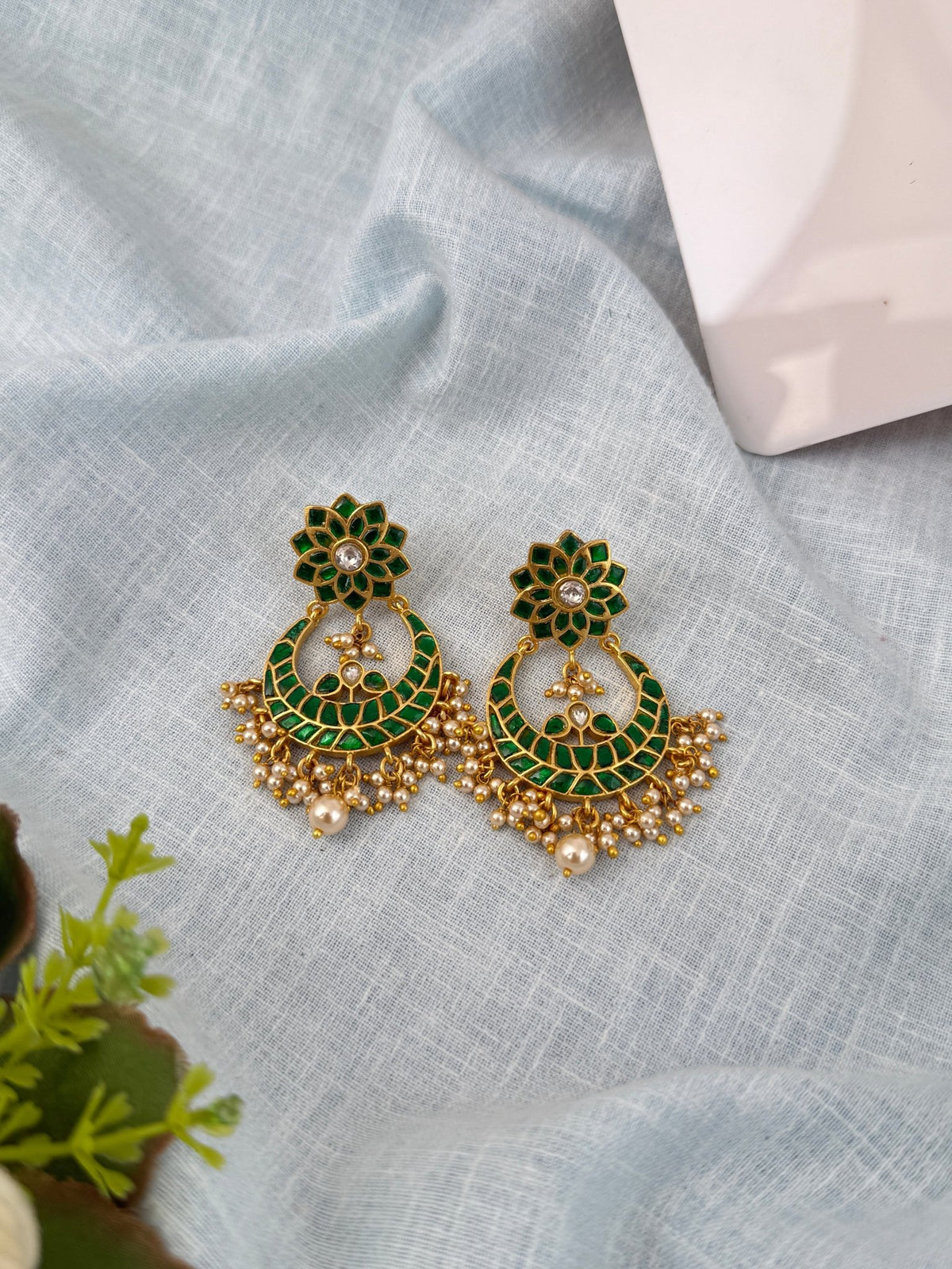 Jadau Kundan Royal Earrings | E0474 - Mahilas