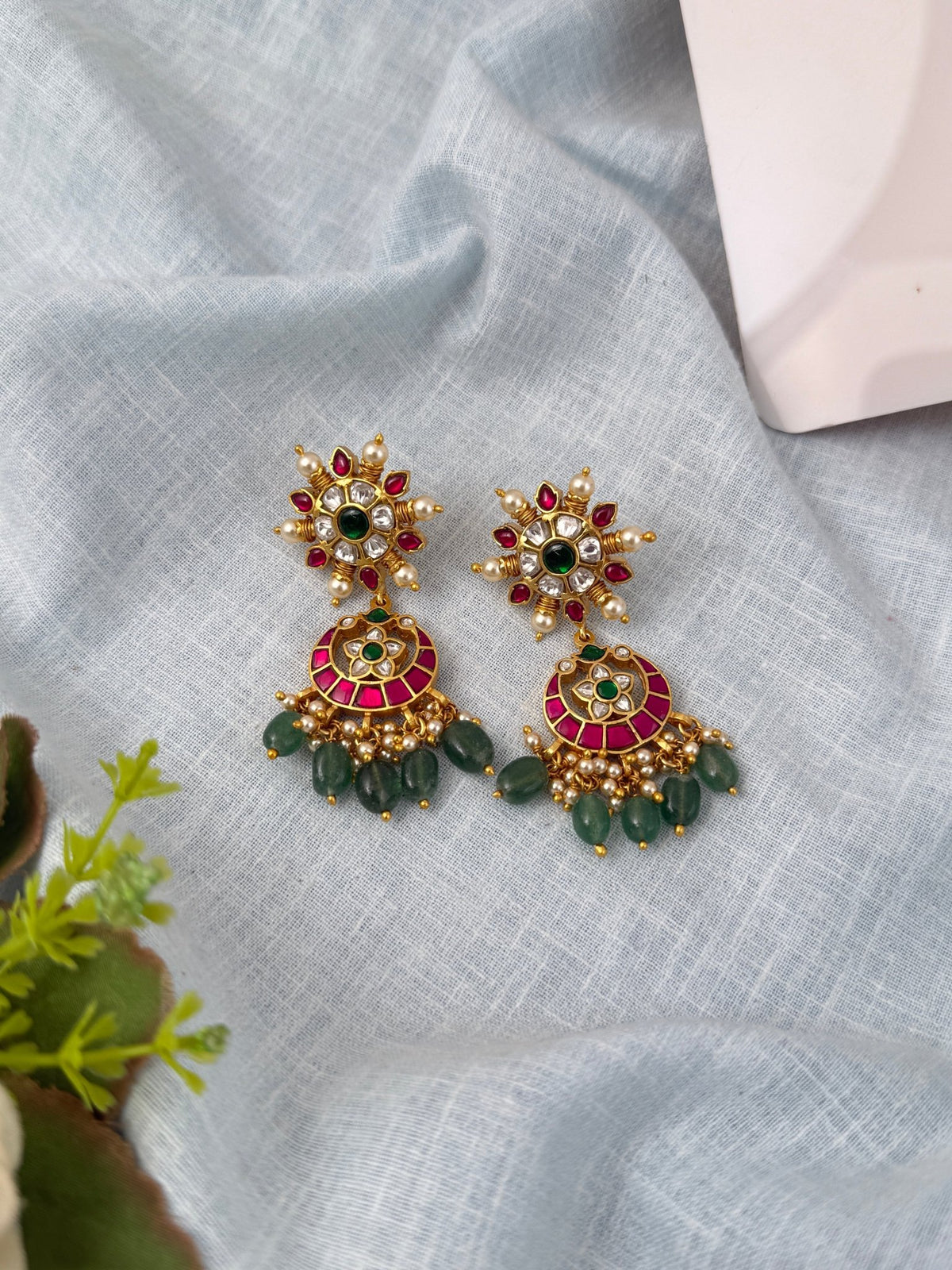 Jadau Kundan Royal Earrings | E0485 - Mahilas